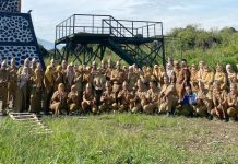 Apel Pagi Lingkup BAPPEDA Garut di Tugu PLP (Pusat Latihan Penembakan) Kabupaten Garut